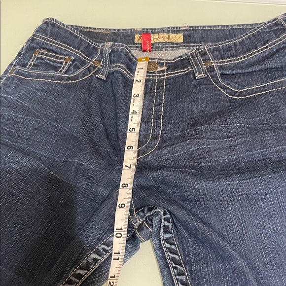 BKE Wendi Dark Blue Flare Women's Jeans with stretch - Picture 5 of 13